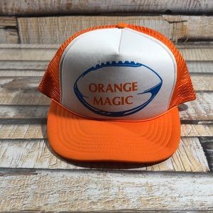 Vintage New Orange Magic Trucker Skater Hat Cap